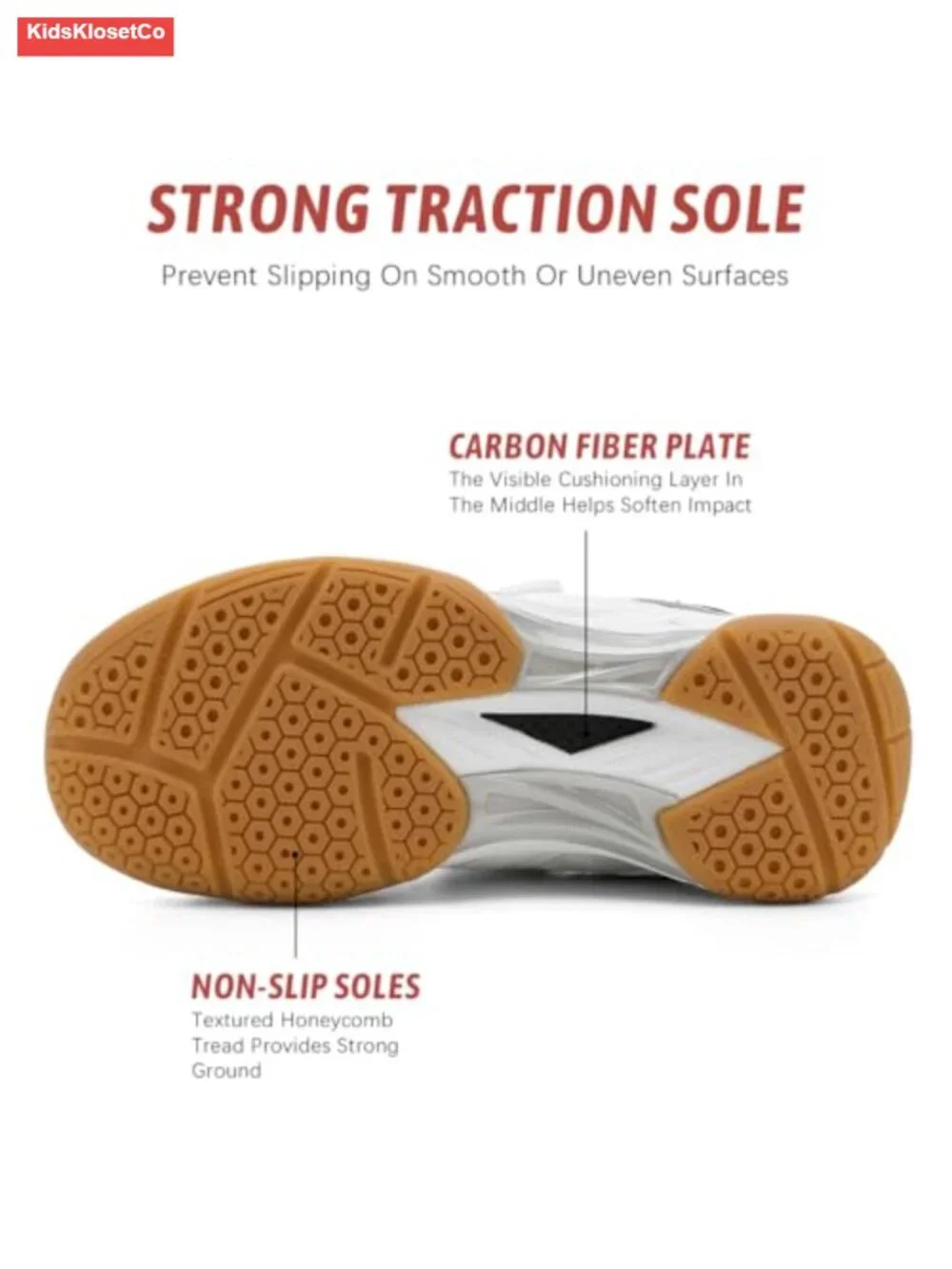 Kids Athletic Court Shoes Breathable Mesh Non-Marking Sneakers